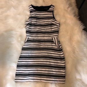 Black & white Striped Dress - Banana Republic